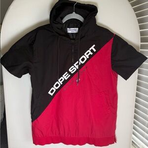 Dope Sport Bougie Crew half-sleeve hooded windbreaker jacket • Men’s medium